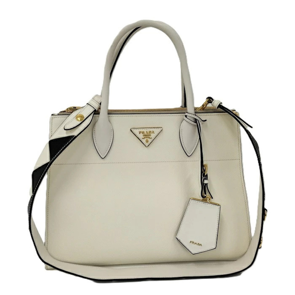 Prada Handbag Saffiano Leather White